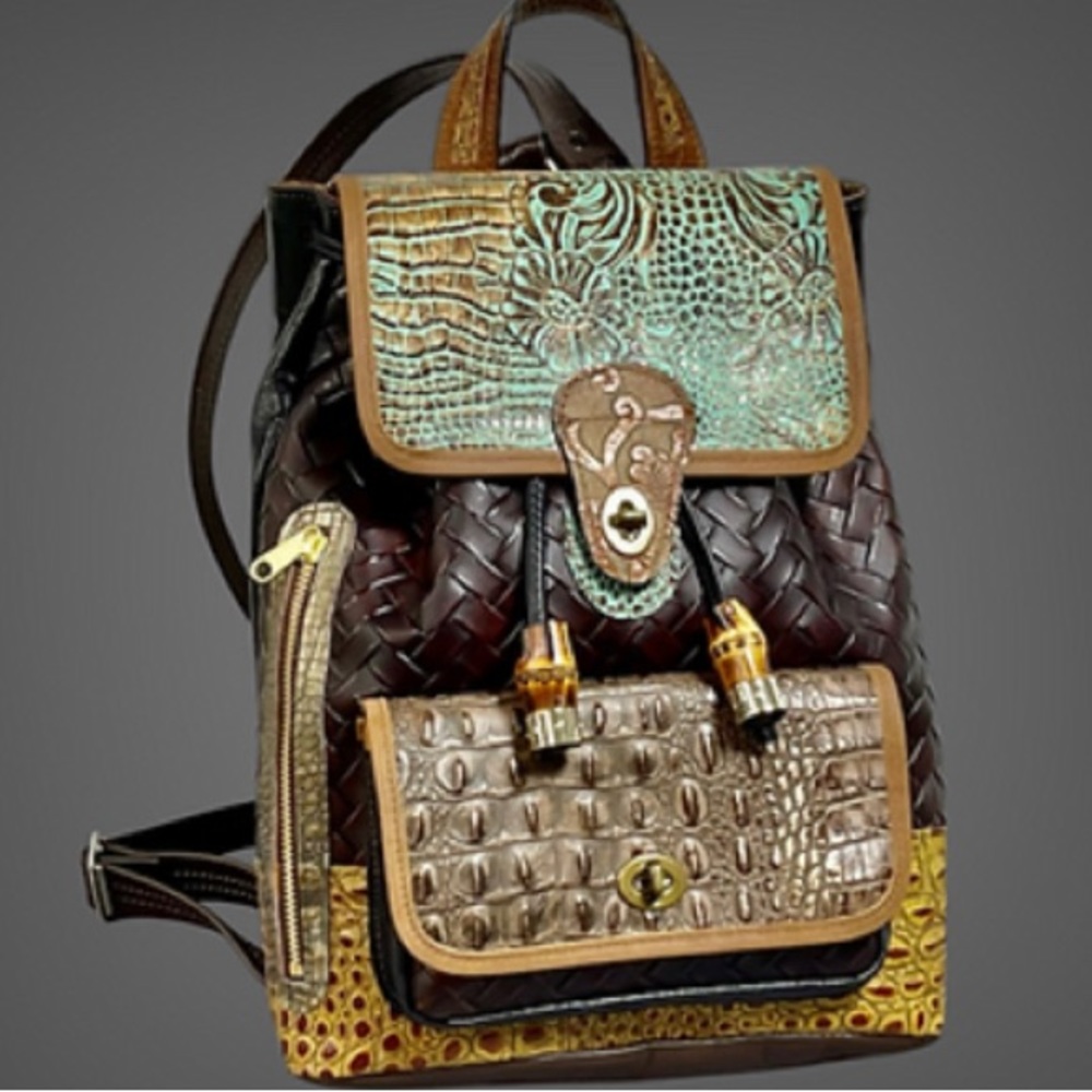 Elie Handbags, genuine, leather backpack - Picture 8 of 10